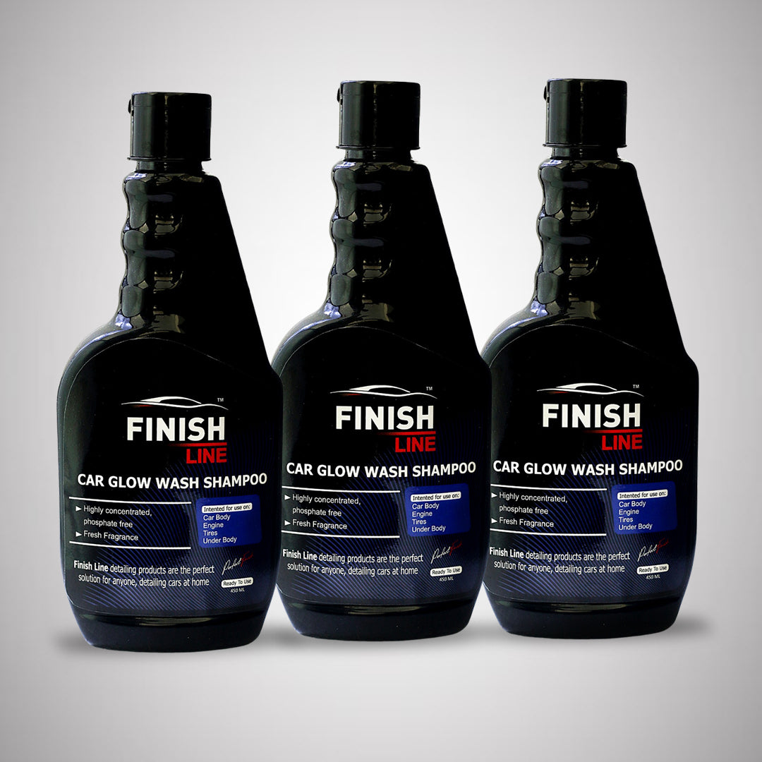 Finish line Car Glow Wash shampo 450 ML (Pack of 3)