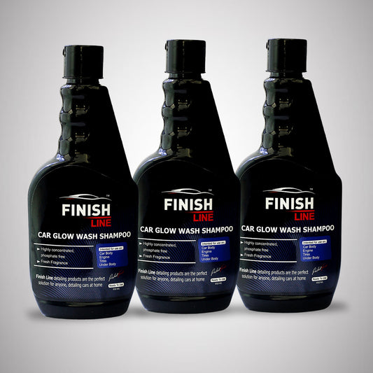 Finish line Car Glow Wash shampo 450 ML (Pack of 3)